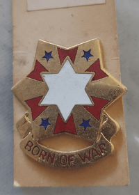 6th US Army Unit Crest "Born of War" pin