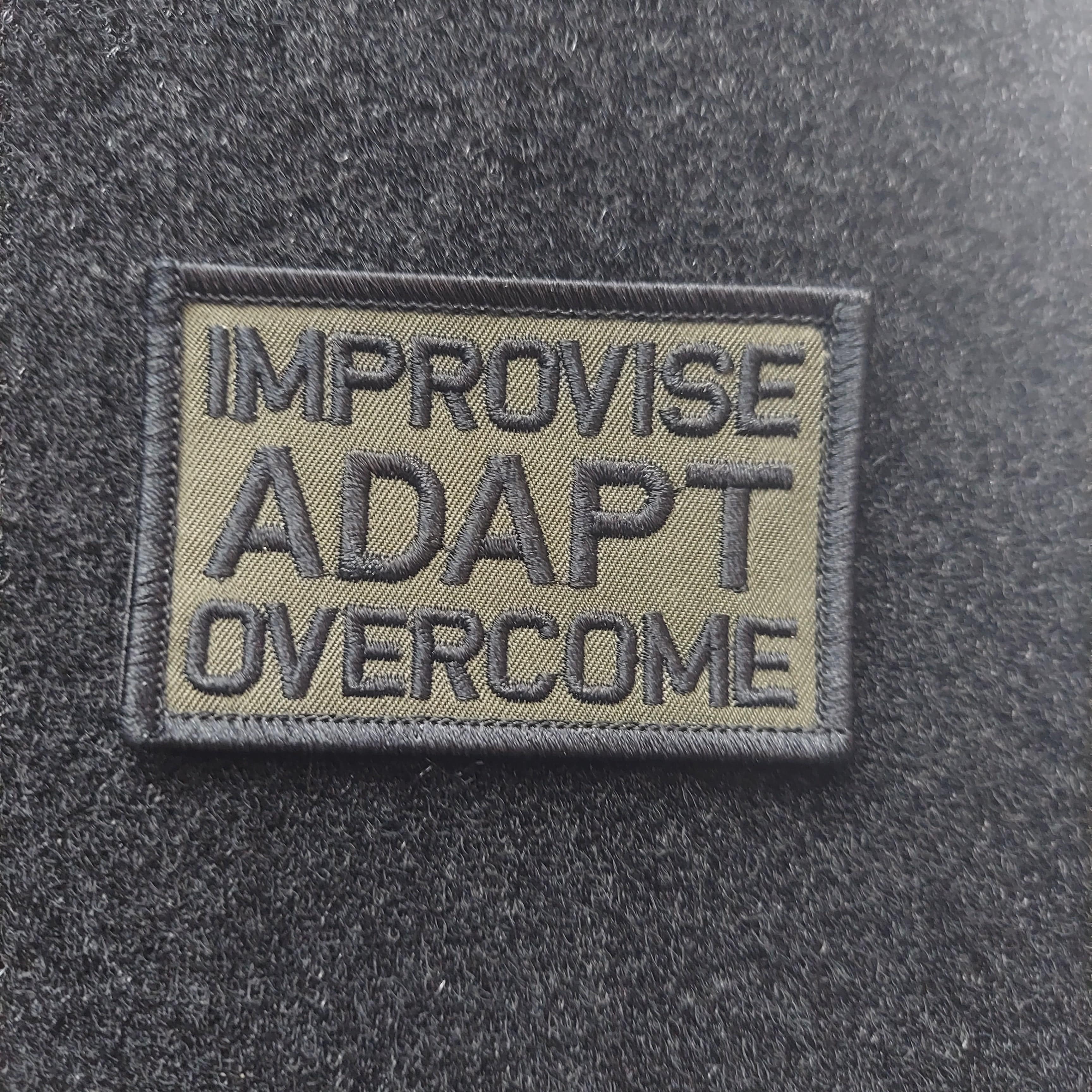 Improvise Adapt Overcome Tactical Motto in Bold Yellow Stencil Font for Improvise Adapt Overcome Tactical Motto in Bold Yellow Stencil Font for