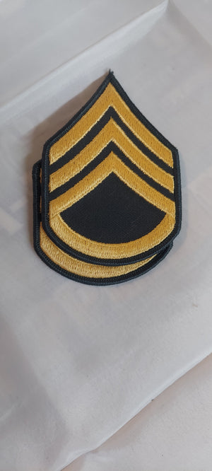 Army Dress Green Rank of E6 or Staff Sgt, in the green and yellow