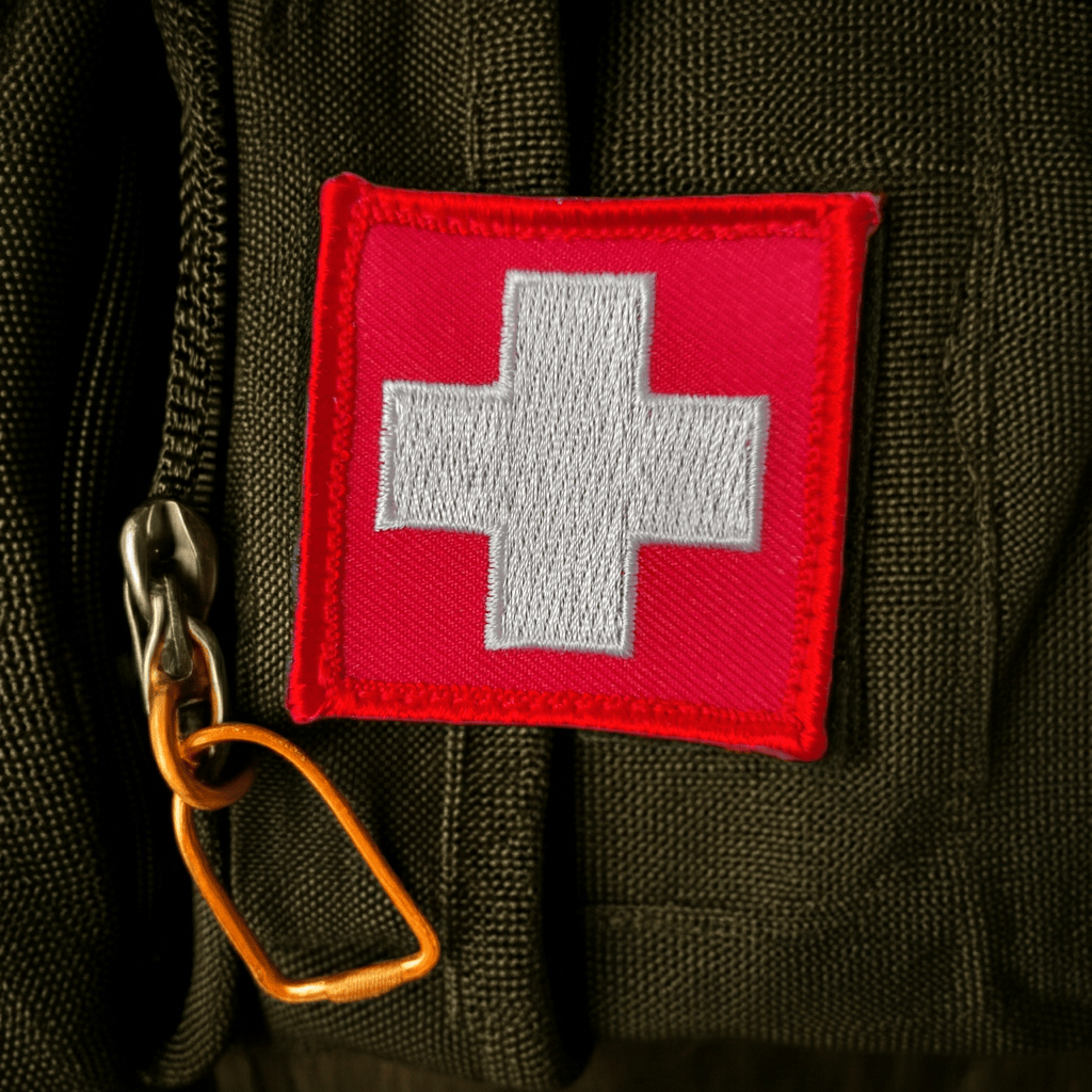 Red First Aid Patch First Aid Velcro Patch - Bright Red/White Cross, Easy Removability ...