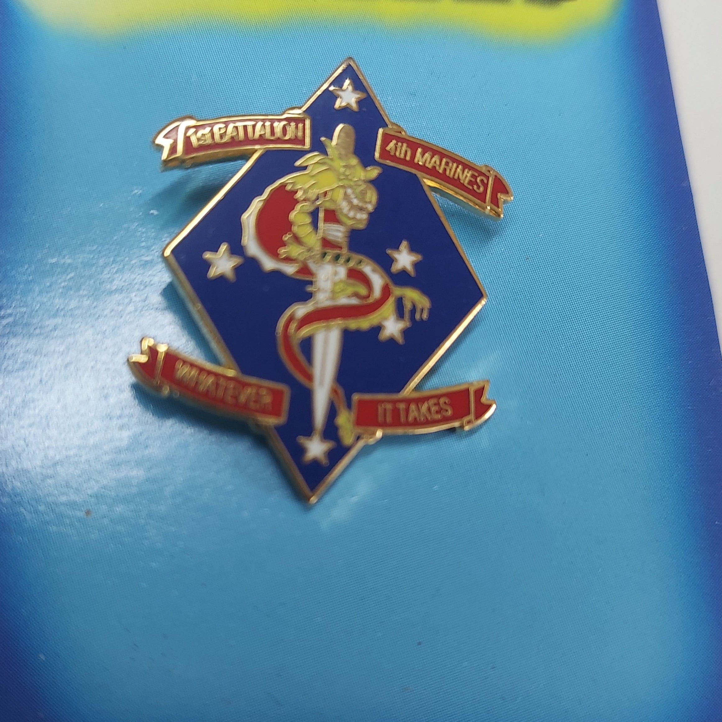 Usmc Rto Pin USMC Badge (1st Battalion 4th Marine Pin) – The Command Bunker