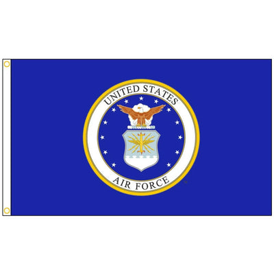 New Air Force 3X5 FlagNew Air Force 3X5 Flag with brass grommets and made of polyester material.Air Force 3X5 Flag