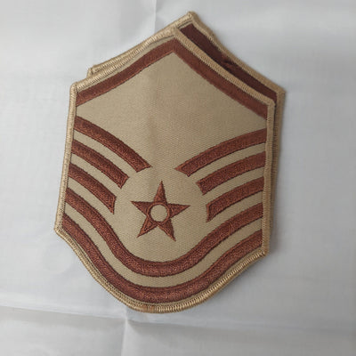 The Command Bunker Patches Subdued USAF Master Sargent E7 Rank Insignia Patch Set