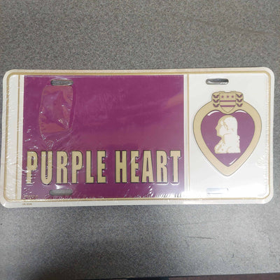 License Plate Purple Heart The Command Bunker Purple Side License Plate Purple Heart