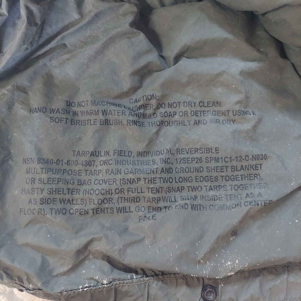 tarp nsn U.S. Military G.I. Army Field Tarp – The Command Bunker