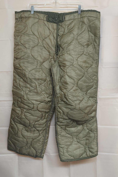 Field Liner Cold Weather Trousers Liner, Cold Weather Trousers, Field. Stock # 8415-782-2929. Top waist has slits for buttons. Great for wearing under other clothing and keeps you super warm and comfField Liner, Cold Weather Trousers